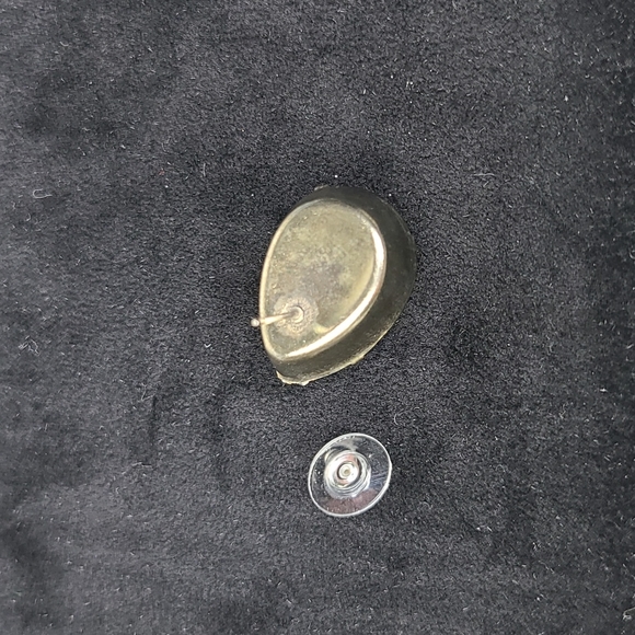 Vintage Earrings Large  Rhinestone Pear Shaped Wedding Evening Dressy Retro Rock - Picture 2 of 3